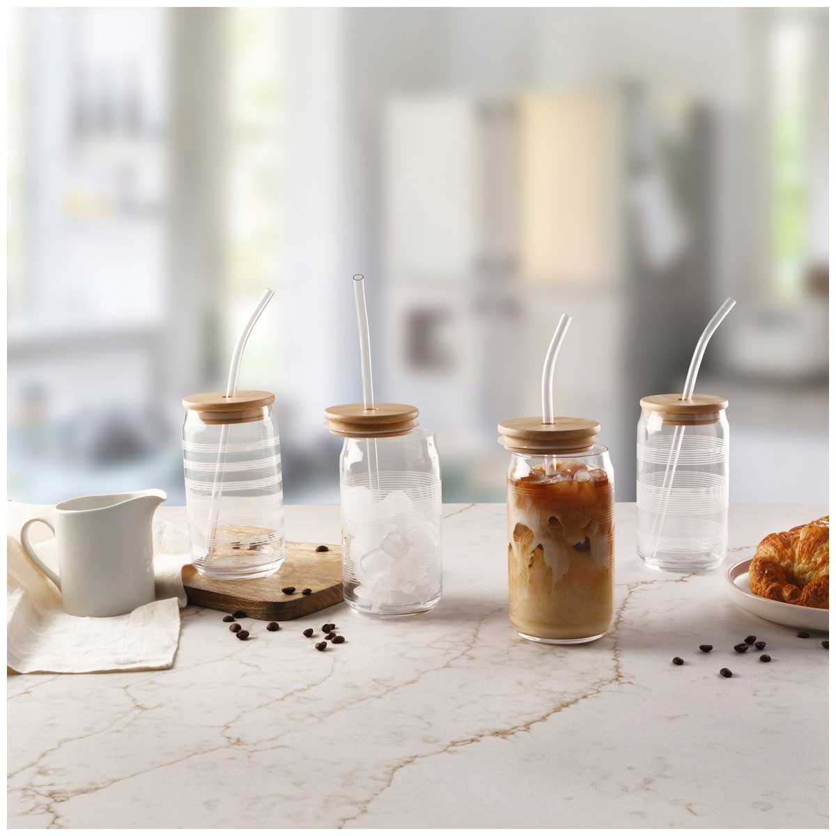 Gourmet Basics By Mikasa Set Of 4 Glass Tumblers