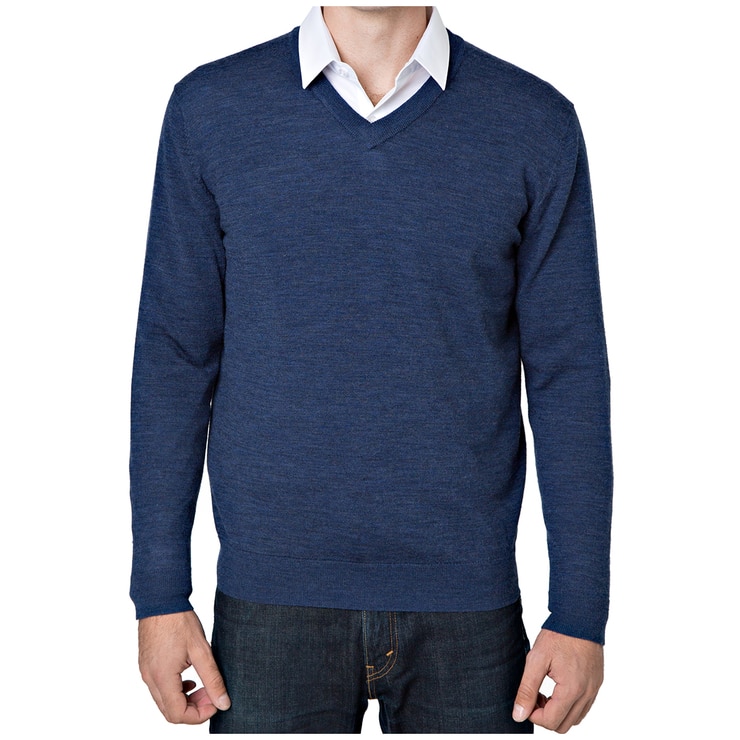 Rough Dress Men's V-Neck Merino Wool Blend Sweater | Costco Australia