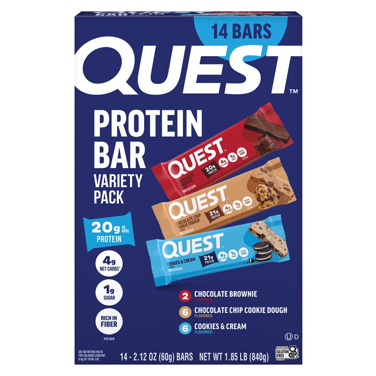 Quest Protein Bars Variety Pack 840g Quest Protein Bars Variety Pack 840g