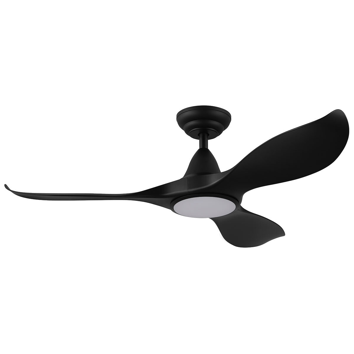 Noosa 46 DC Fan 18W Tri-Colour Led Light Black