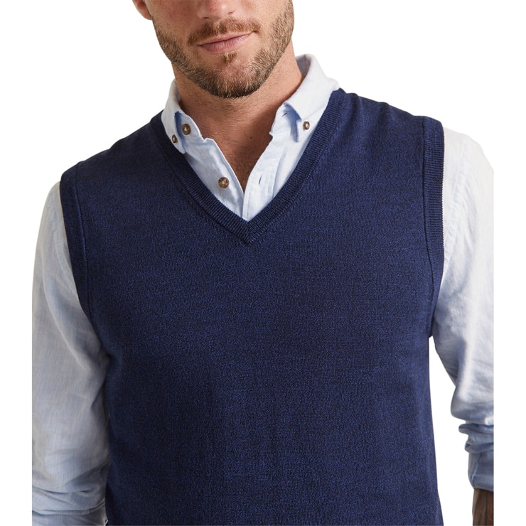 Sprotscraft Men's V Neck Knit Vest Navy Costco Australia