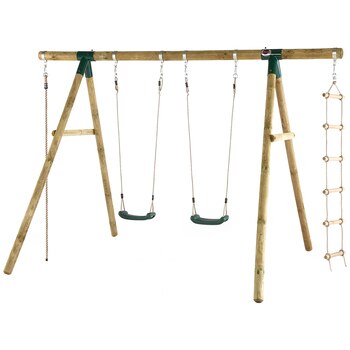 Plum Gibbon Wooden Outdoor Swing Set
