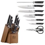 Cangshan Rainer Series Knife Block 8 Piece Set Black