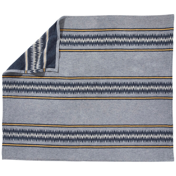Pendleton Cotton Throw 2 Piece Set Thunder Basket Navy