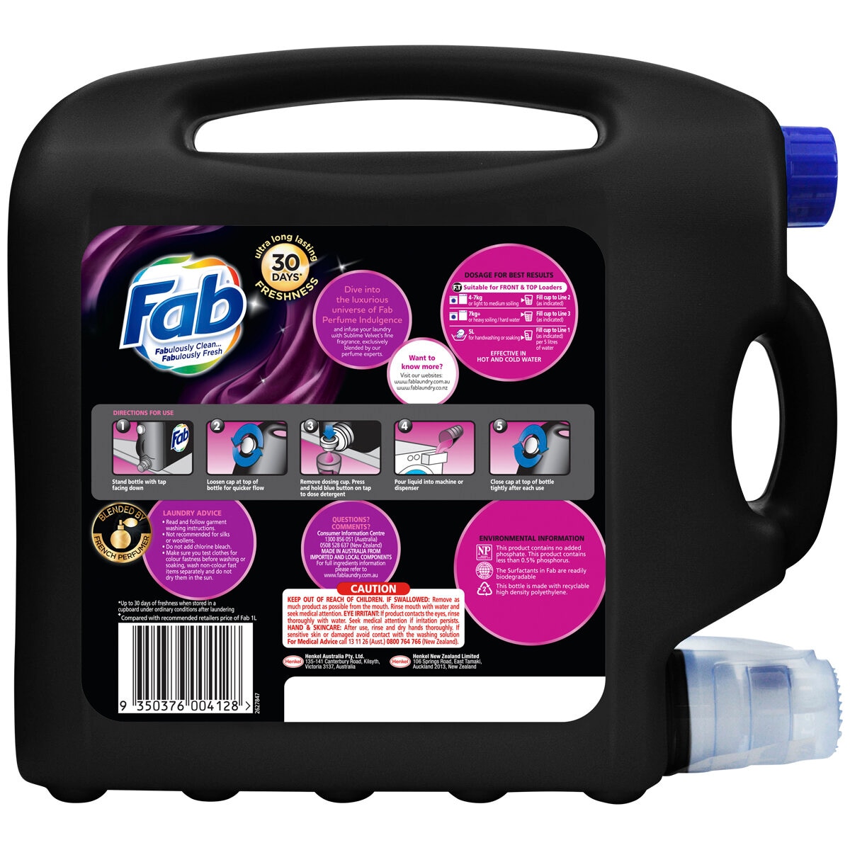 Fab Sublime Velvet Laundry Liquid 5.4L