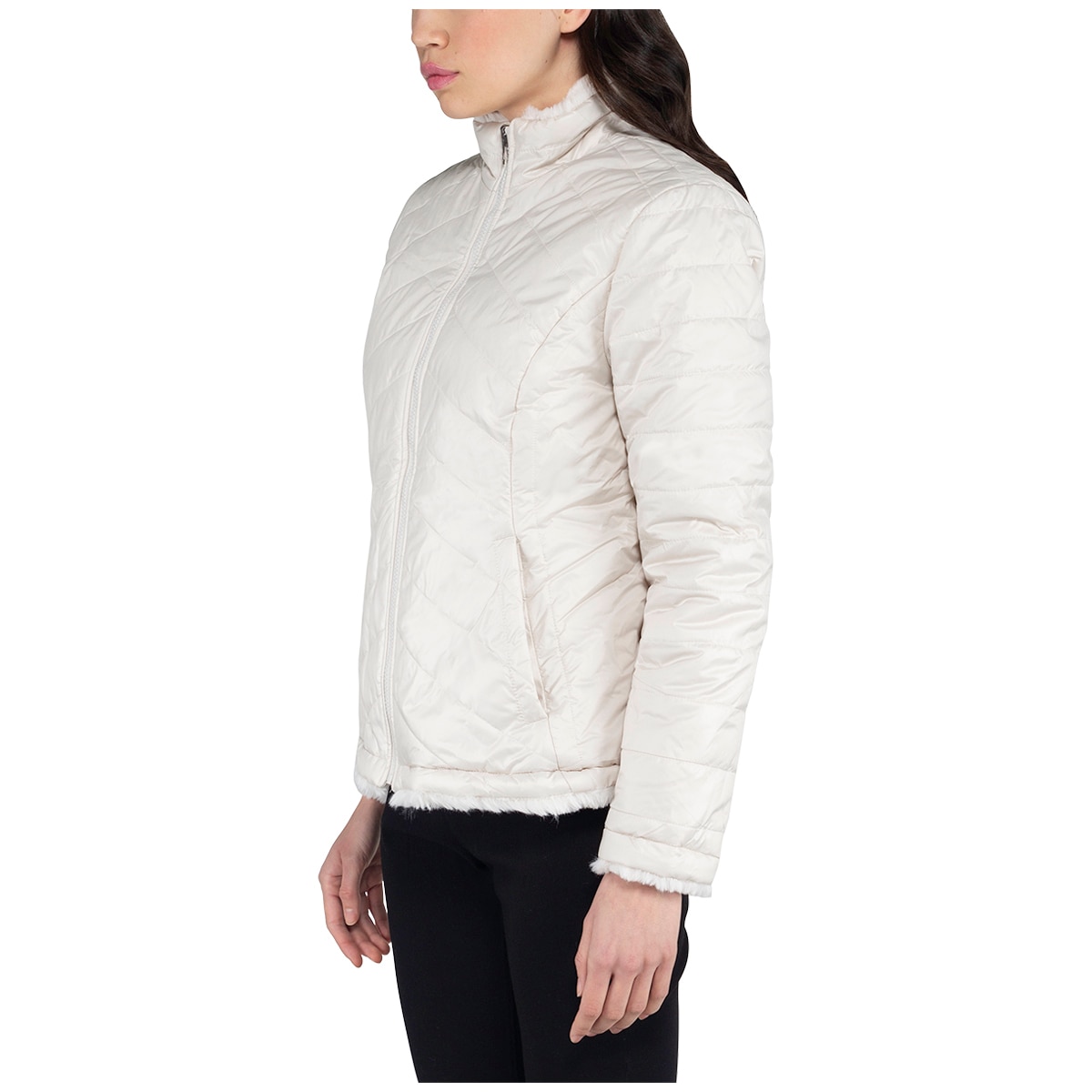 Nicole Miller Women s Reversible Jacket Cream Costco Au