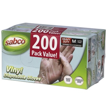 Sabco Vinyl Disposable Gloves 200 pack