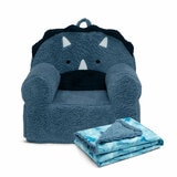 Cozee Kids' Animal Chair with Plush Blanket - Dinosaur