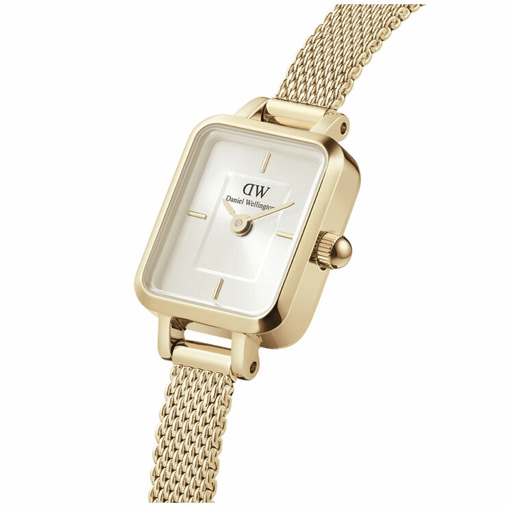 Daniel Wellington Quadro Mini Champagne Dial Evergold Mesh Strap Women's Watch DW00100656 Daniel Wellington Quadro Mini Champagne Dial Evergold Mesh Strap Women's Watch DW00100656