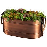 Farmhouse Galvanised Oval Bins 2 x Pack