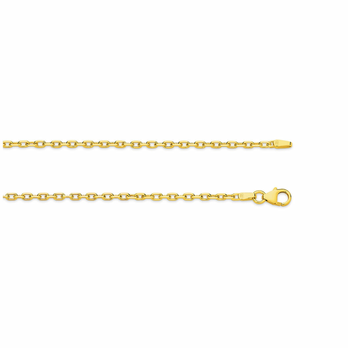 18KT Yellow Gold Diamond Cut Anchor Chain