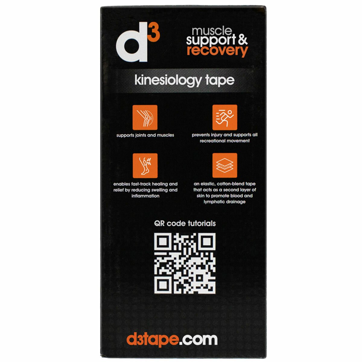 d3 K6.0 Kinesiology Tape 50mm x 6M x 3 Tapes Ice Blue