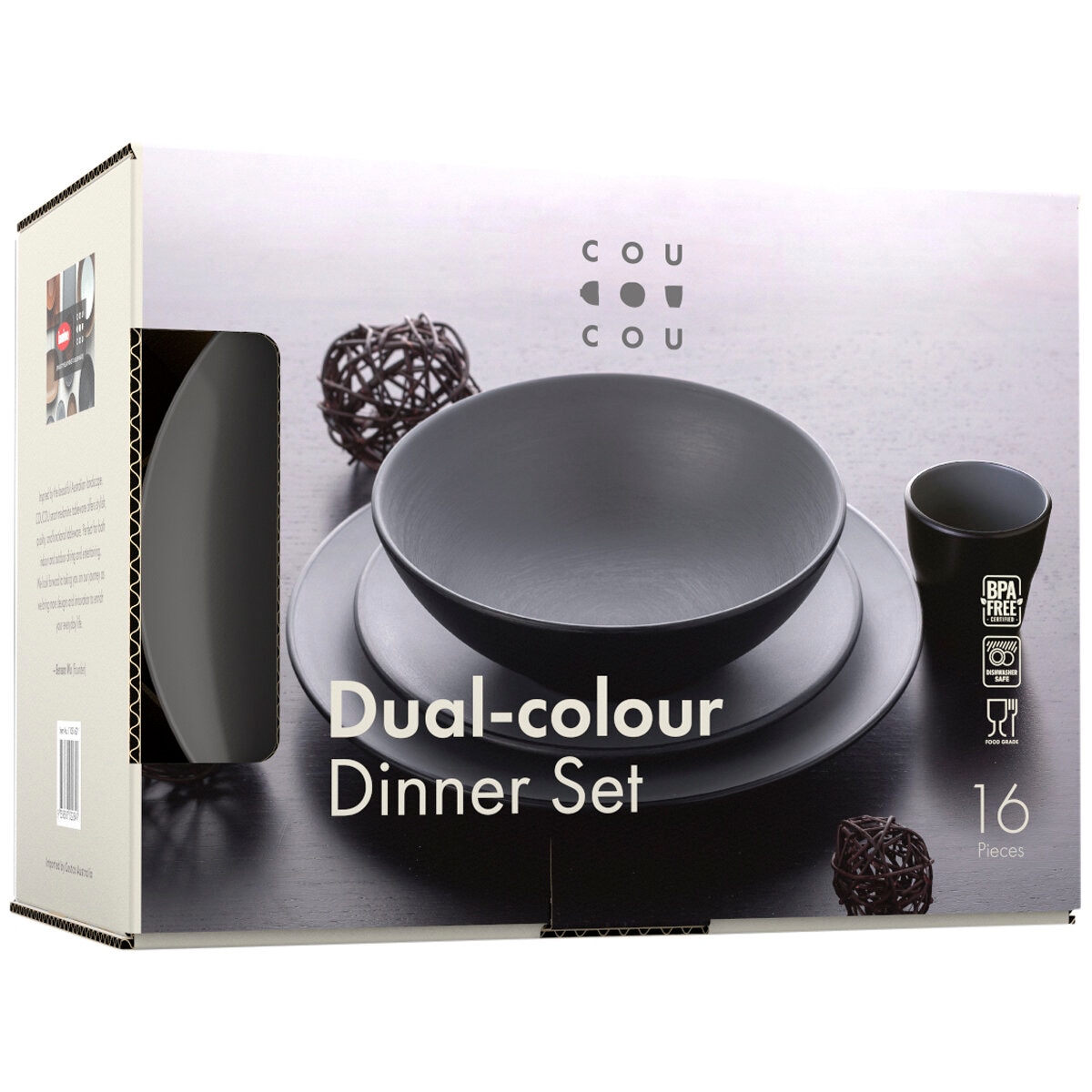 Coucou Melamine Dinner Set 16 Piece