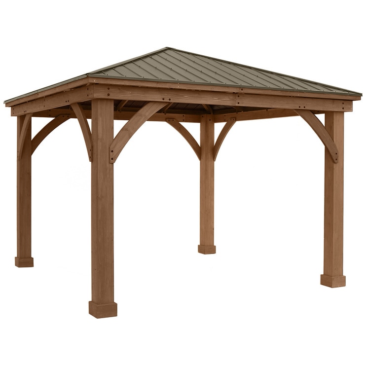 Yardistry 3.7 x 3.7 m Gazebo with Aluminium Roof | Costco Australia