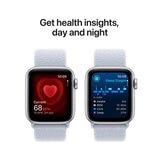 Apple Watch SE GPS 44mm Silver Aluminium Case With Blue Cloud Sport Loop