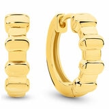 18KT Yellow Gold Textured Hoops Earrings 18KT Yellow Gold Textured Hoops Earrings