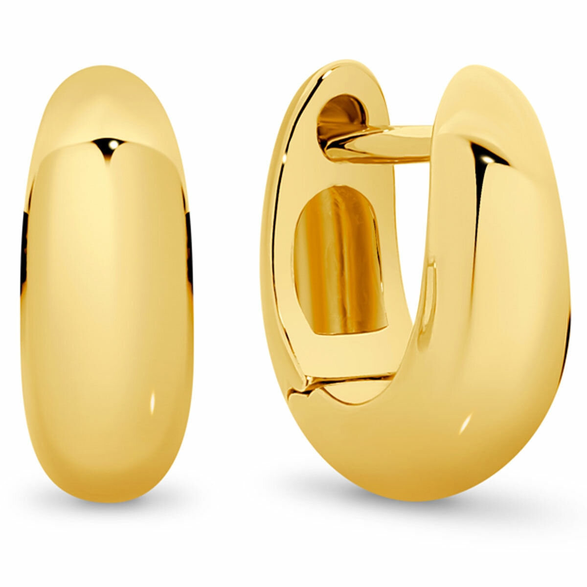 18KT Yellow Gold Bold Hoop Earrings