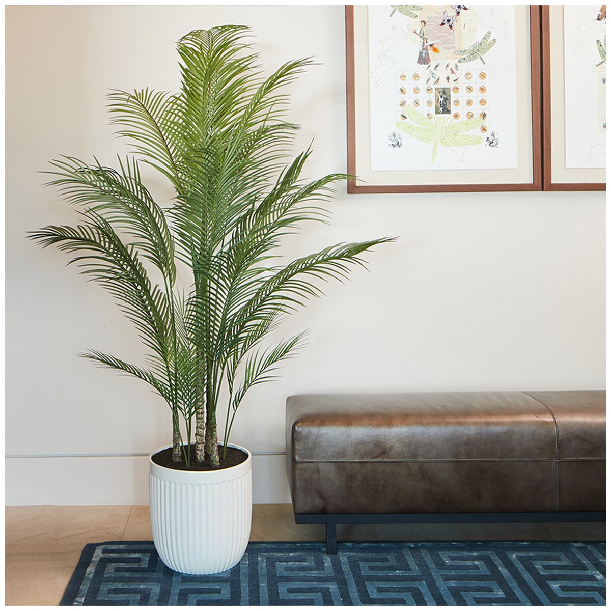 CG Hunter Faux Palm Tree in Ribbed Pot 2M