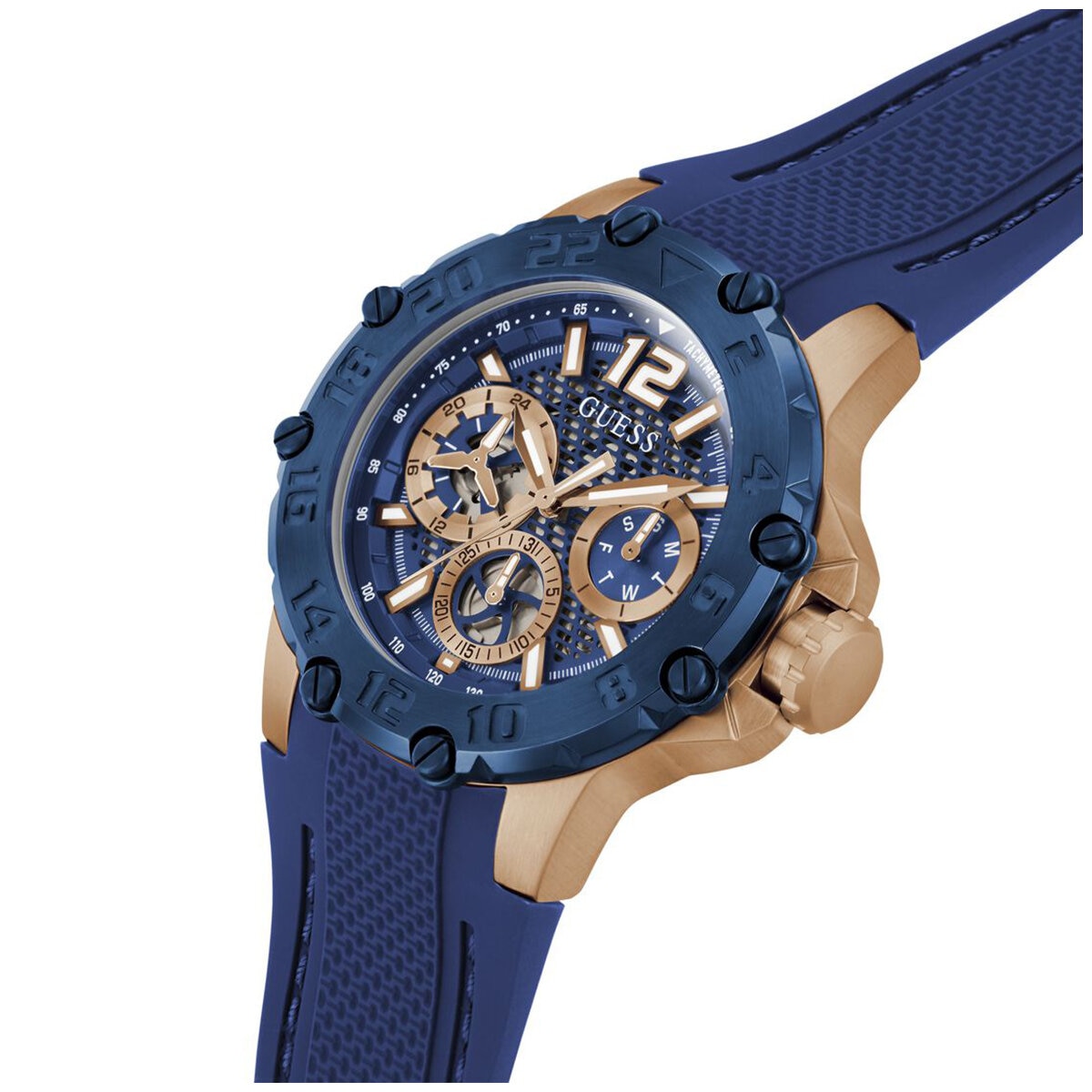 GUESS Contender Blue Two Tone Multifunction Men's Watch GW0640G3