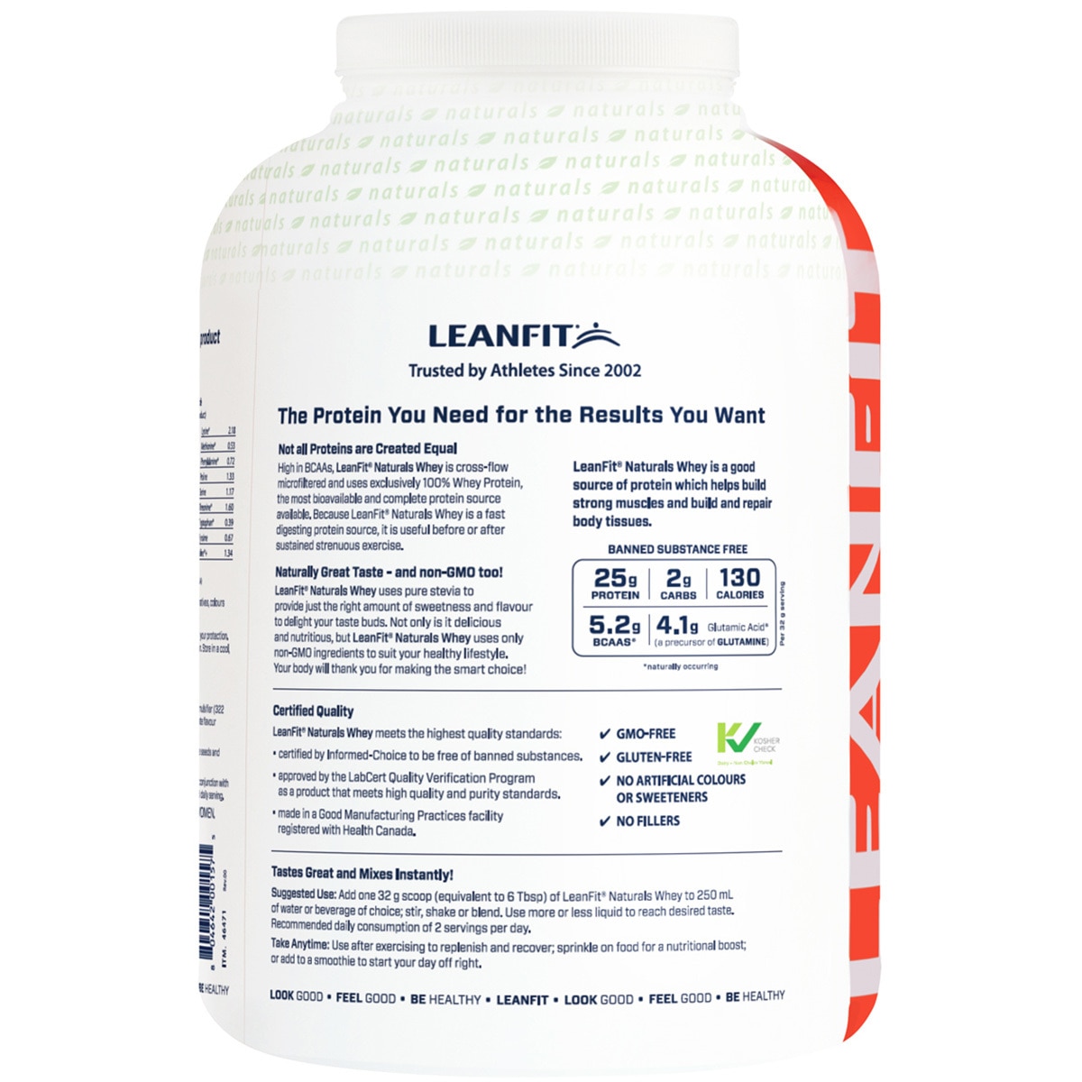 LeanFit Naturals Chocolate Whey Protein 2kg Costco Australia