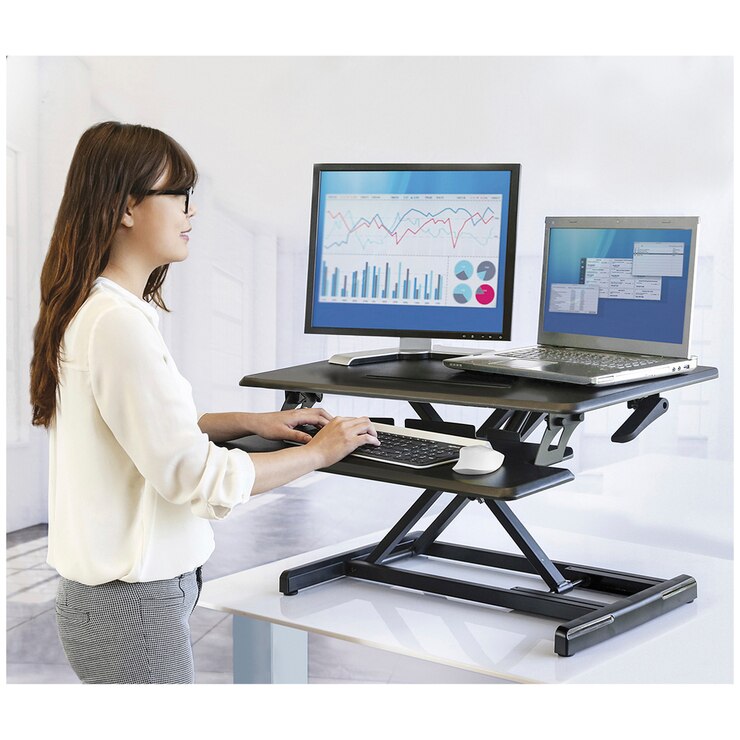 Seville Classics airLIFT PRO Pneumatic Desk Riser Costco Australia