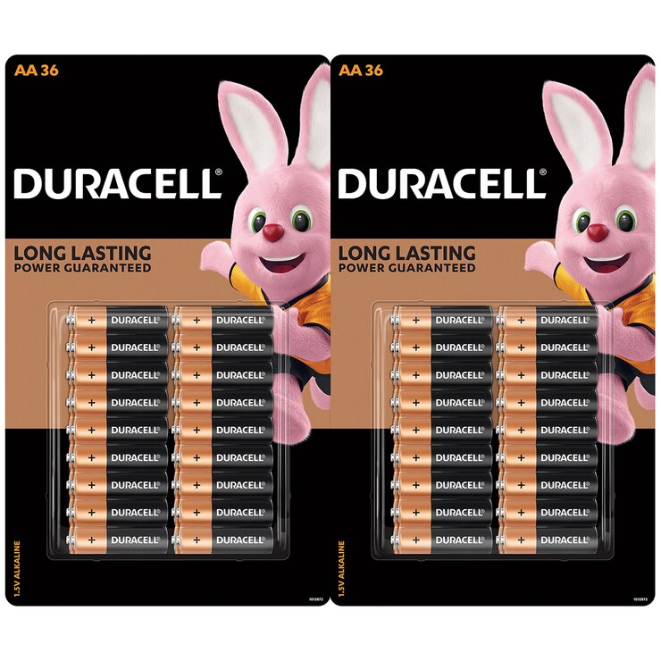 Duracell Alkaline AA Batteries 36 x 2 Pack