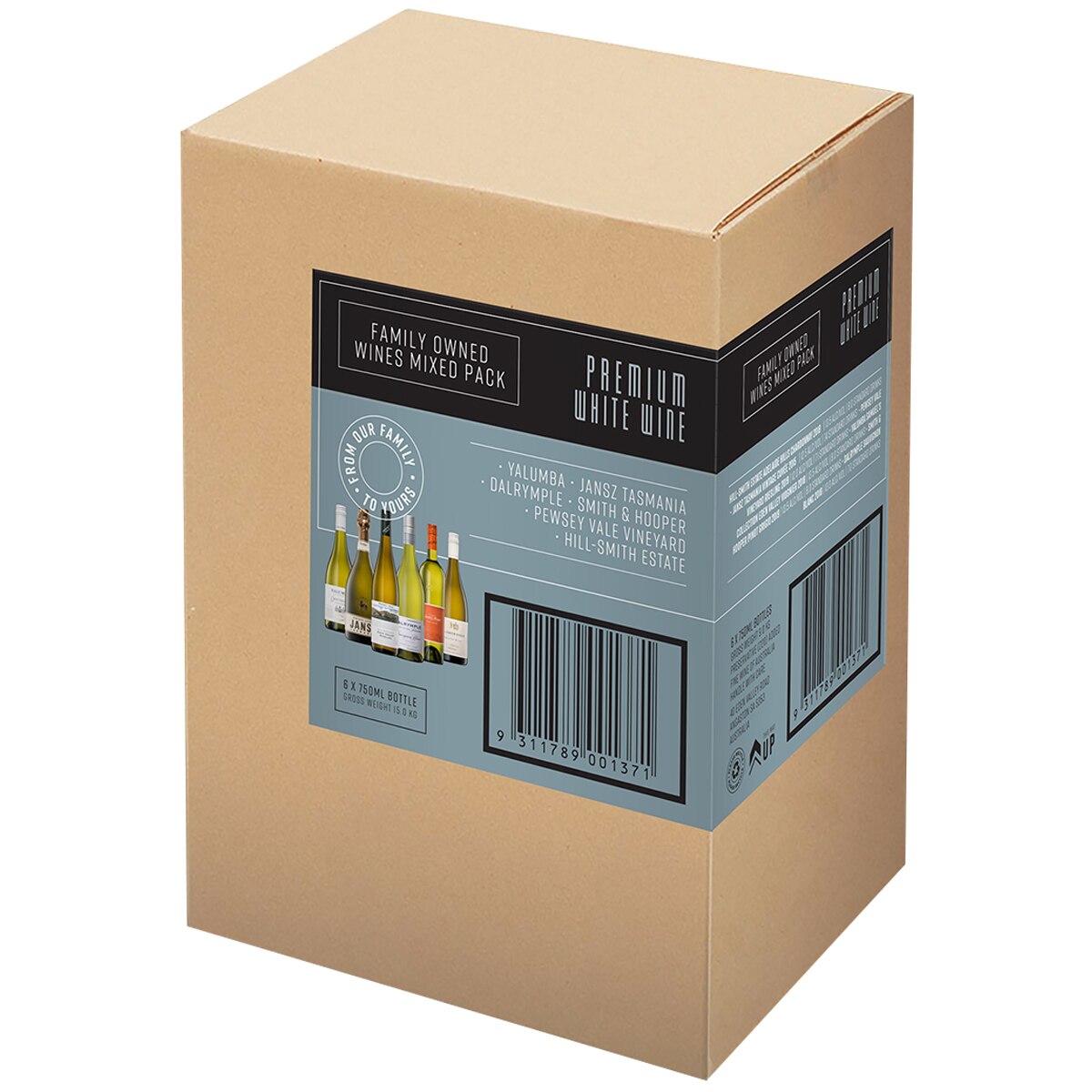 Family Owned Wines Premium White Wine Mixed Pack 6 x 750ml Costco