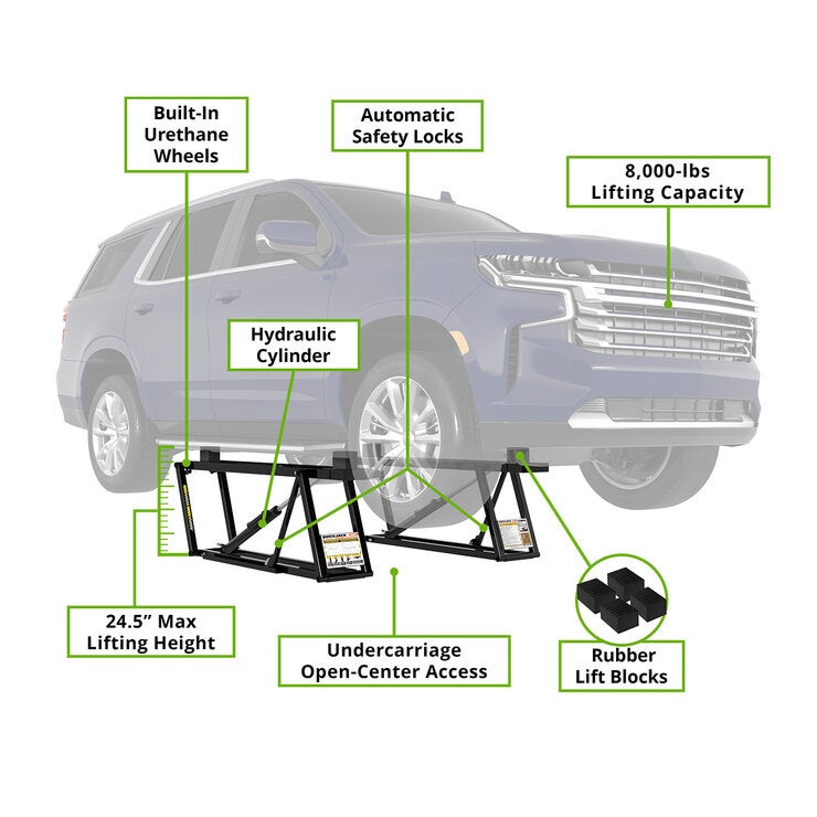 QuickJack Portable Car Lift 8000TL-208-240V