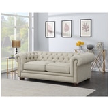 Synergy Home Furnishings Chesterfield Sofa - Cream