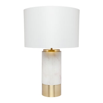 Cafe Lighting Paola Marble Table Lamp With White Shade White