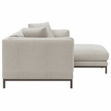 Valencia Bergen Fabric Sectional Lounge Right Chaise Beige Valencia Bergen Fabric Sectional Lounge Right Chaise Beige