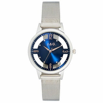 JAG Como Stainless Steel Blue Dial Mesh Bracelet Women's Watch J2703A JAG Como Stainless Steel Blue Dial Mesh Bracelet Women's Watch J2703A