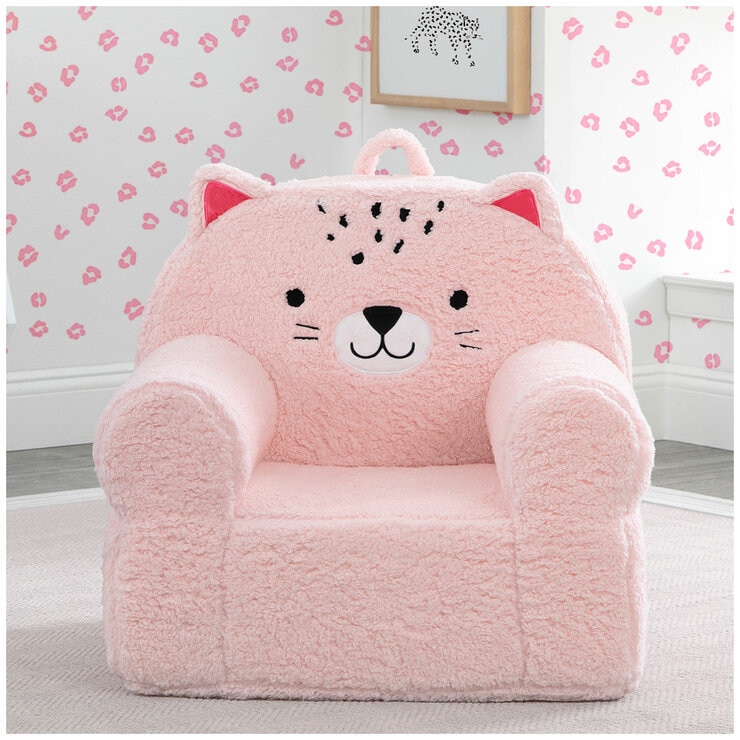 Cozee Kids' Animal Chair with Plush Blanket - Leopard
