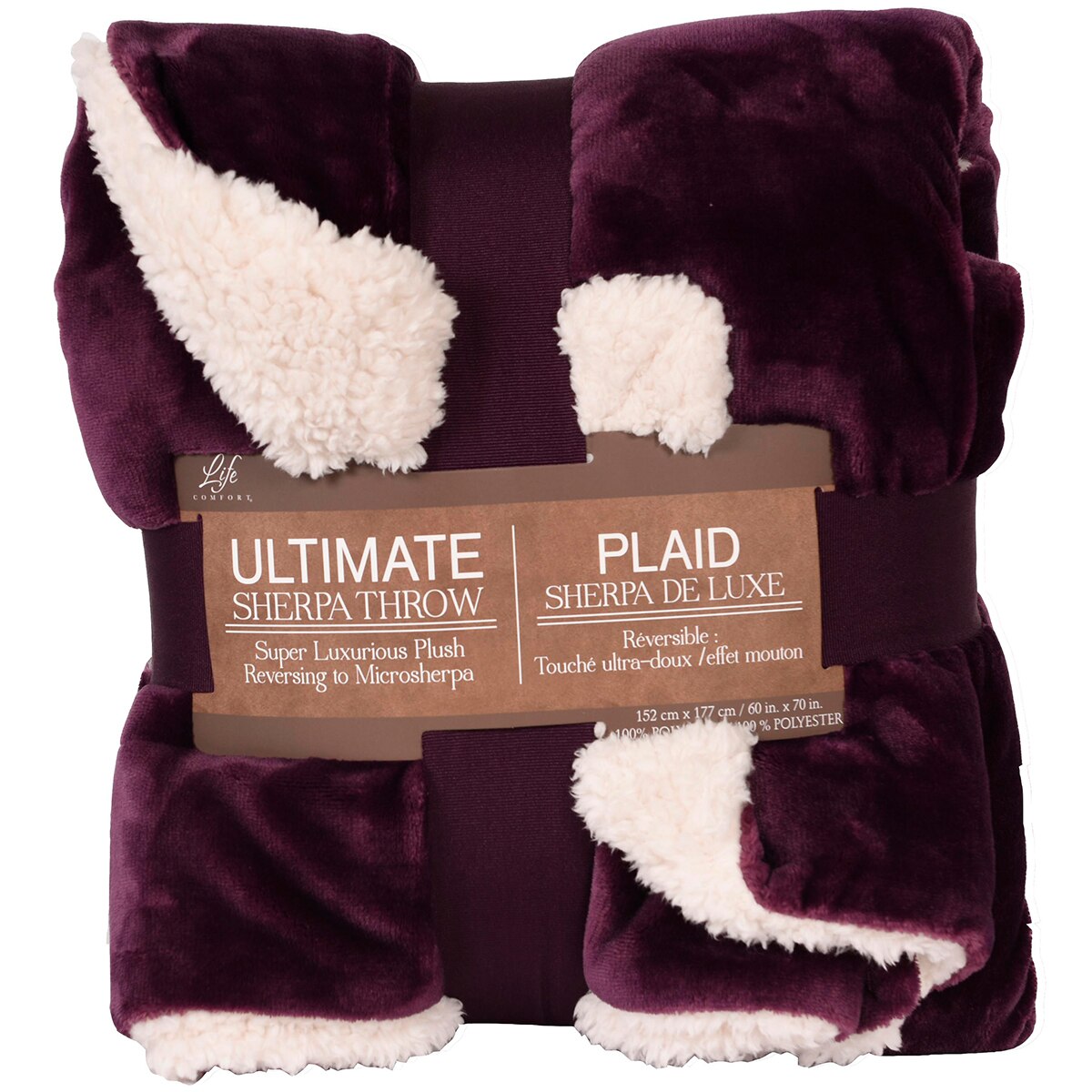 Life Comfort Ultimate Sherpa Throw Pickled Beet Costco