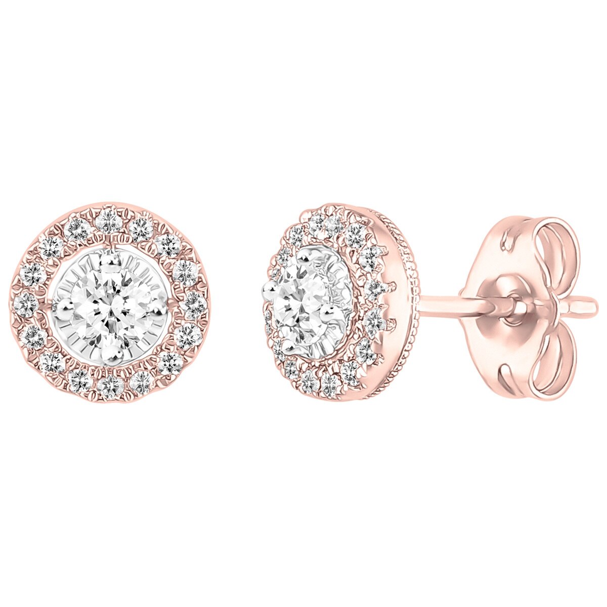 0.33ctw Diamond Earings with Halo