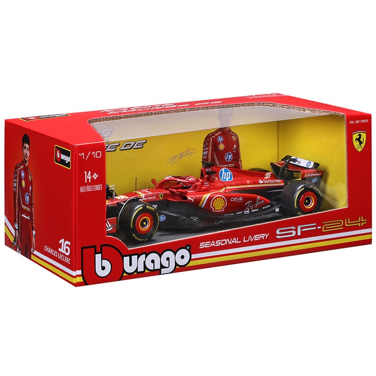 Maisto 1:18 Scale Formula 1 Diecast Cars Ferrari SF-24 2024 Charles Leclerc