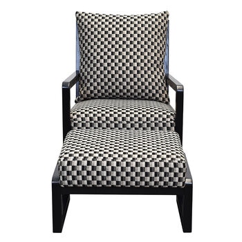 Moran Ohio Accent Chair And Ottoman Tilba Mineral Fabric
