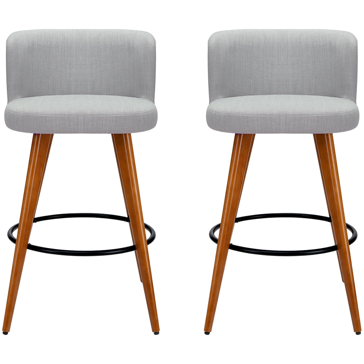 Artiss Wooden Grey Barstool 2 pack