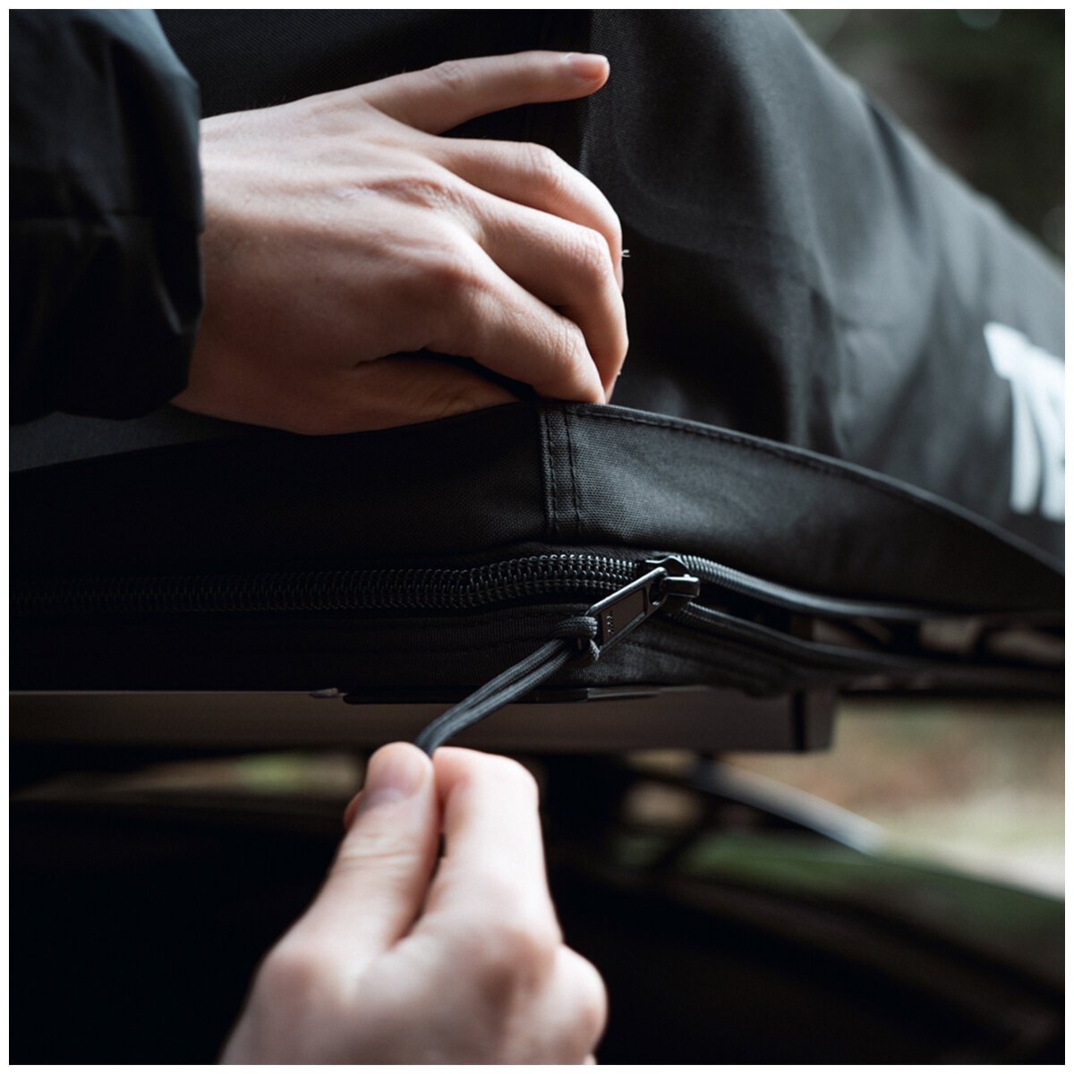 TentBox Lite XL on a car - Slate Grey