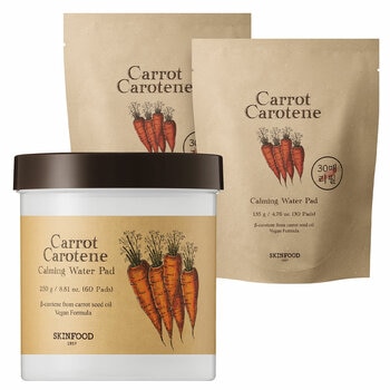 Skinfood Carrot Carotene Water Pads 60 Pack + 2 x 30 Pack Refill