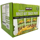 Kirkland Signature Unsalted Mixed Nut Snack Packs 21 x 45g