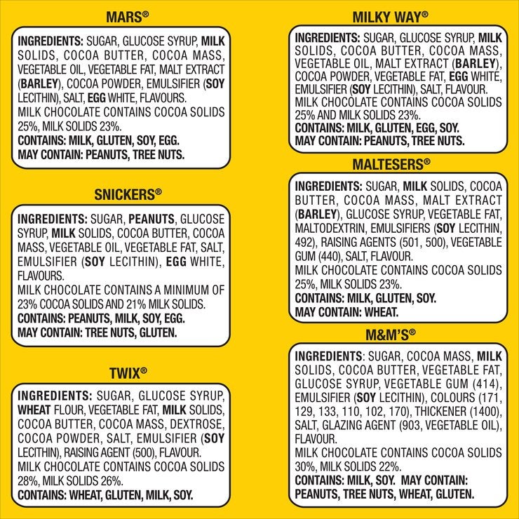 Mars Variety Mix Box 116 Pieces 1.6kg