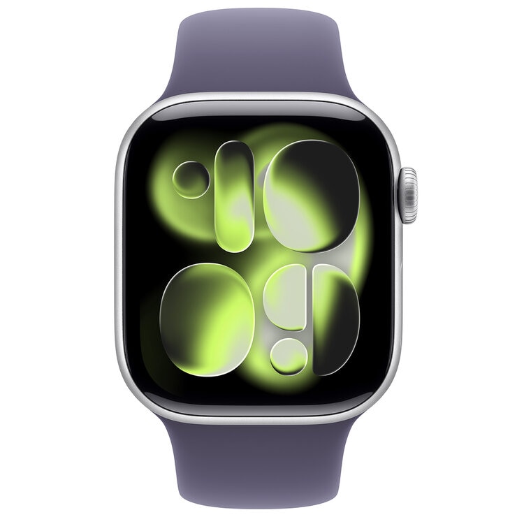 Apple Watch Series 11&nbsp;GPS&nbsp;42mm&nbsp;Silver Aluminium Case with Purple Fog Sport Band - S/M
