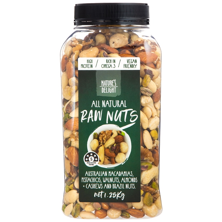 Nature's Delight All Natural Raw Nut Mix 2 x 1.25kg Costco Australia