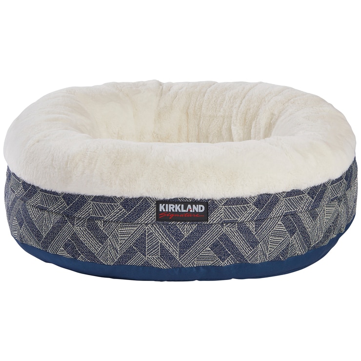 Kirkland Signature Dog Nest Bed 24 Inch Navy Chevron Geo Costco