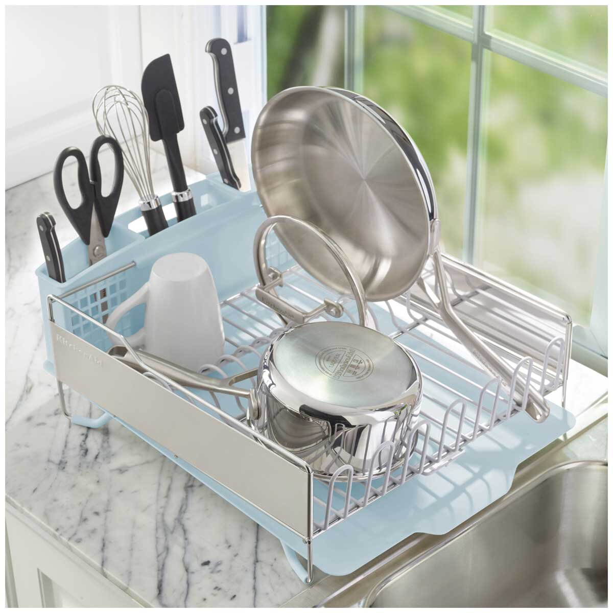KitchenAid Dish Drying Rack Mineral Blue