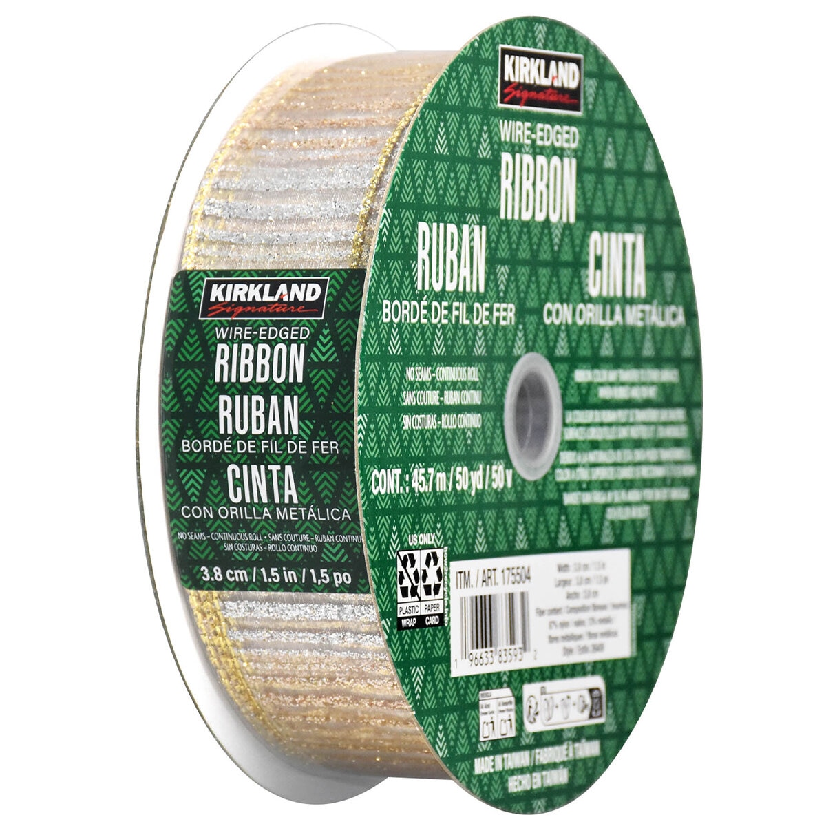 175504 Kirkland Signature Wire Edged Ribbon/