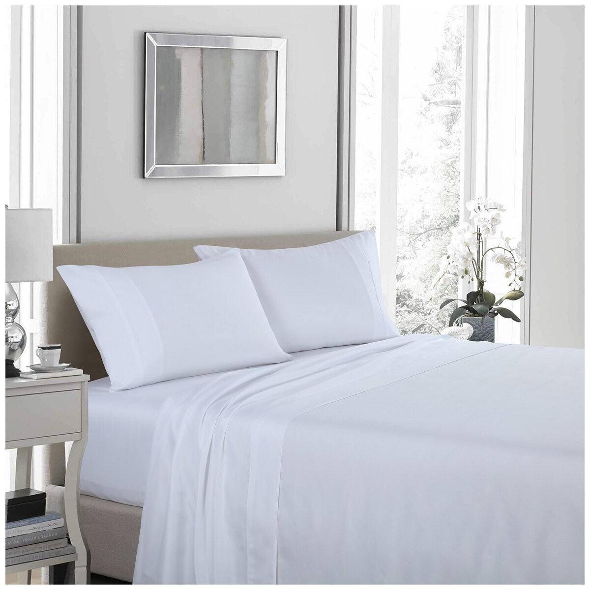 Bdirect Royal Comfort 1200TC Ultrasoft 4 piece sheet set Double - White