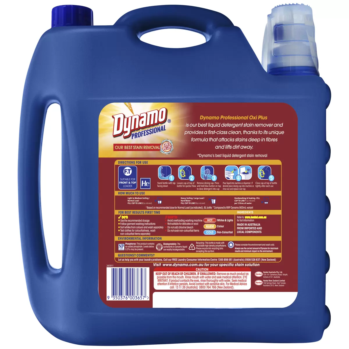 Dynamo Pro Oxi Plus Laundry Liquid 6L