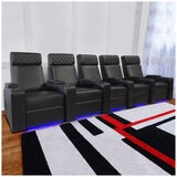 Valencia Home Theatre Zurich Edition 5 Seater Black